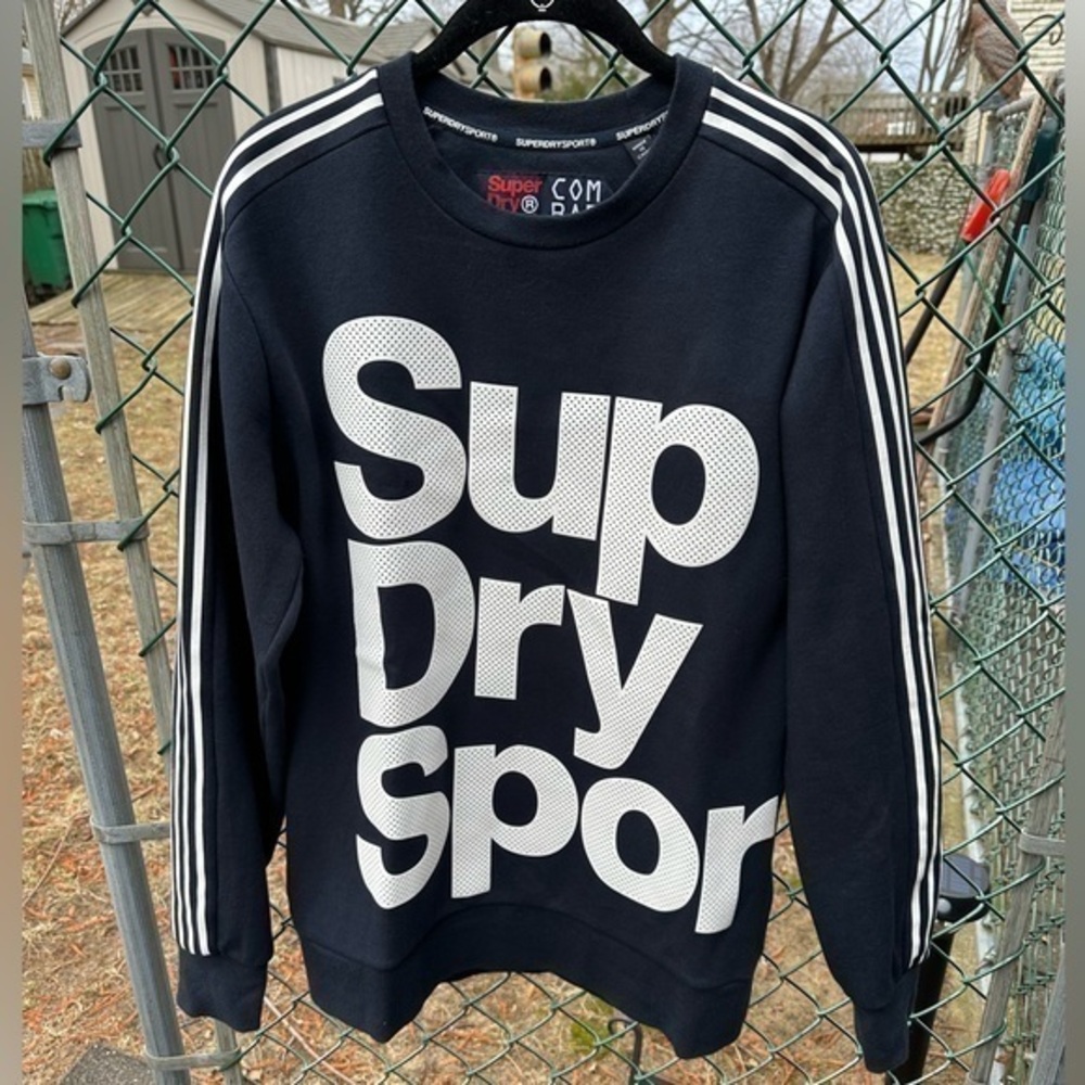 SUPERDRY Men’s Black Combat Sport Crew Neck Sweatshirt (Medium)‎ (NWOT) - Picture 2 of 11